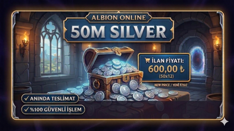 |EU|Albion Online 50M Gümüş (Silver) |  Hızlı Teslimat |