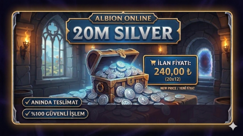 |EU|Albion Online 20 Milyon Gümüş (Silver) - Hızlı Teslim