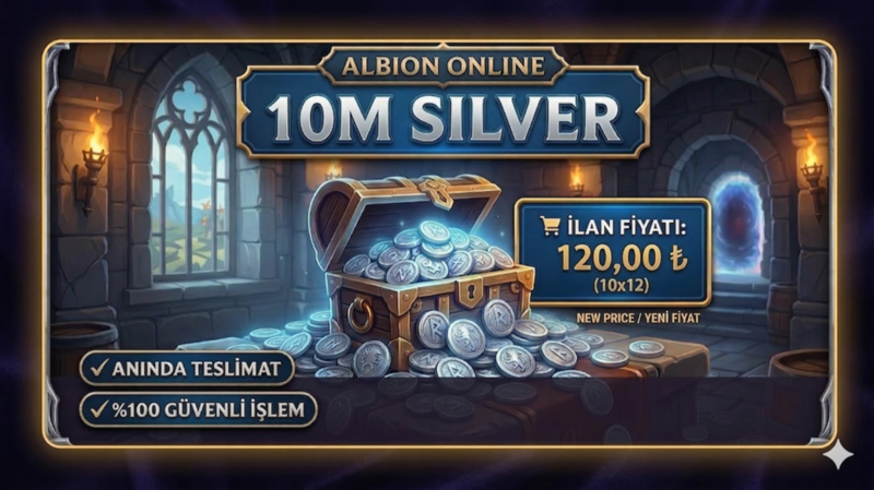 |EU|Albion Online 10 Milyon Gümüş (Silver) - Hızlı Teslim